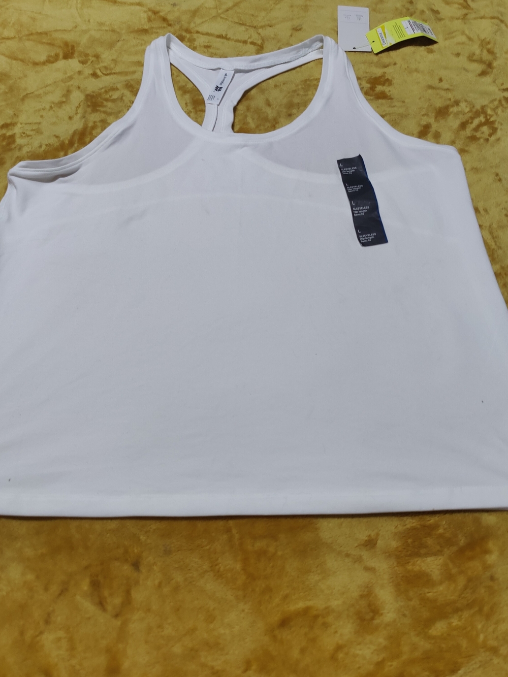 NWT Women's Large White Racerback Tank Top All In motion